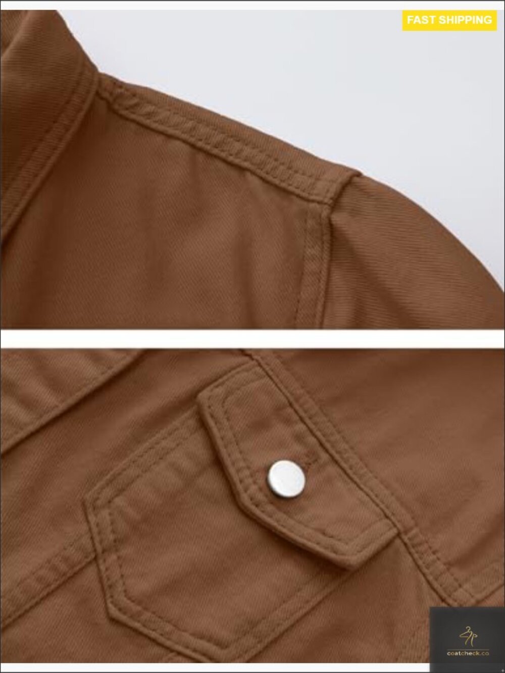3/4 Sleeve Short Denim Jacket Lapel Button Down Cropped Trucker Jean Jackets - Picture 2 of 7